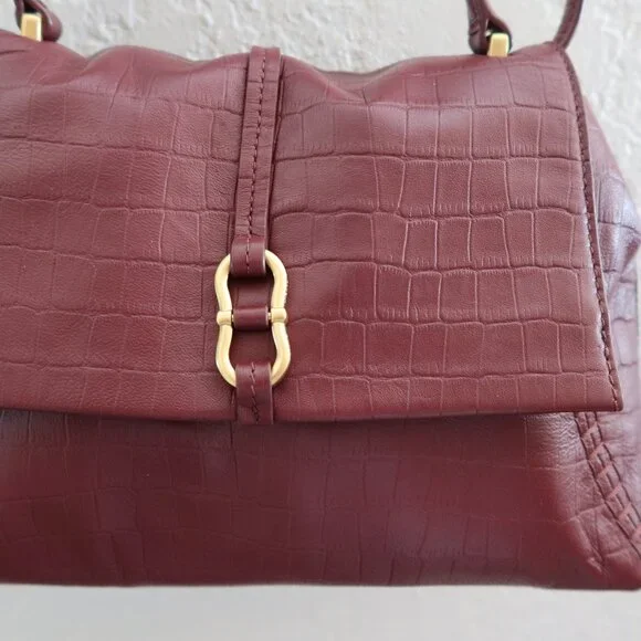 Vince Camuto Erela Pebbled Leather Satchel Adjustable shoulder strap New - Picture 2 of 7